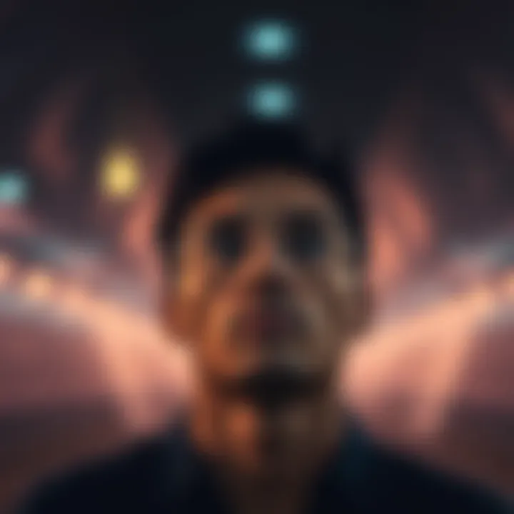A person looking straight ahead with a blurred background, symbolizing tunnel vision and focused decision-making