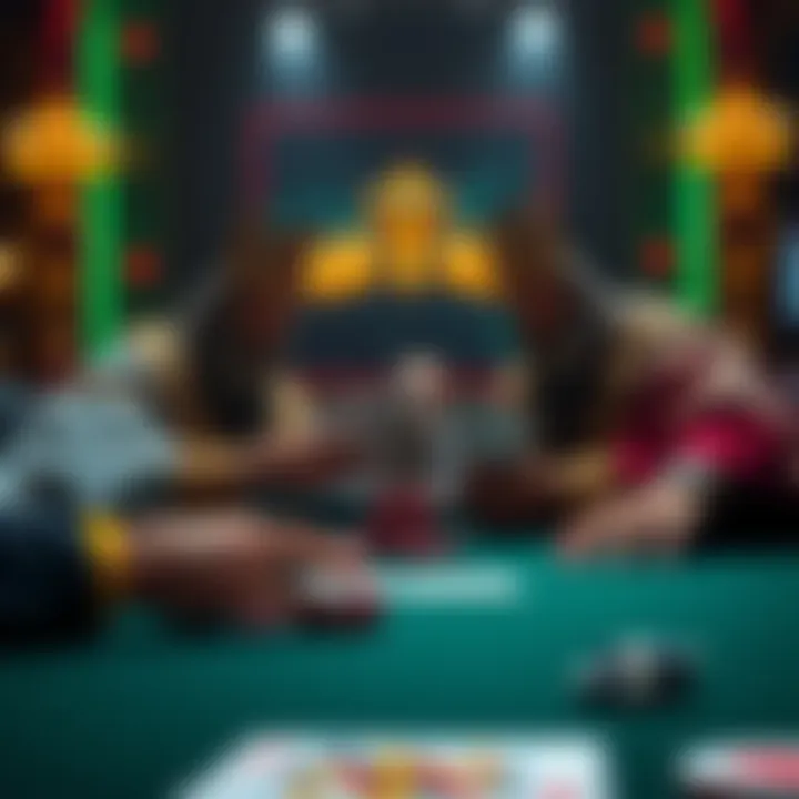 A poker table showing two players with pairs of kings in their hands, capturing a rare moment in gameplay.