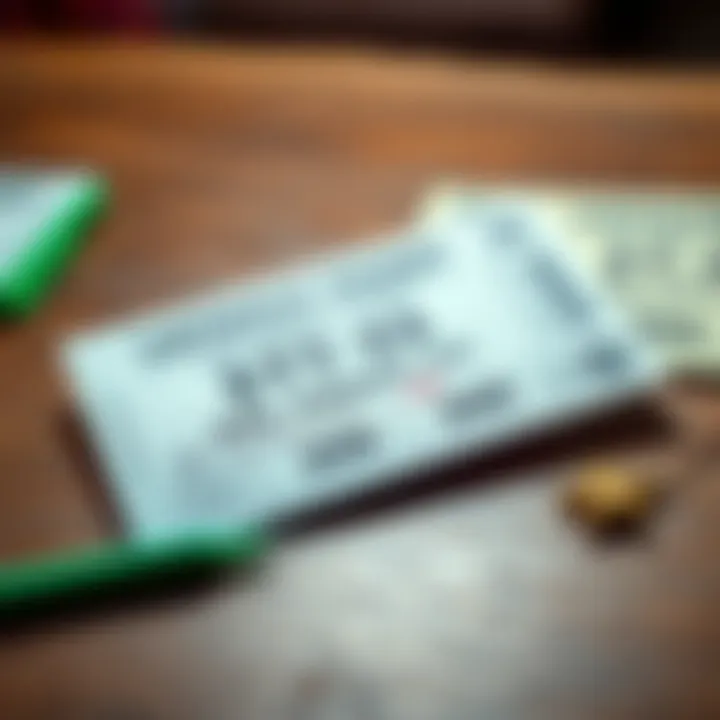 Two lottery tickets side by side on a wooden table, with a green pen and a lucky charm nearby.
