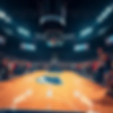 Basketball court with fans cheering as Twolves are predicted to win by a wide margin