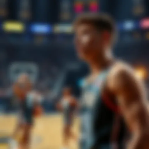 Tyler Herro during a game Tyler Herro looking frustrated on the court after a disappointing performance, while teammates celebrate nearby.