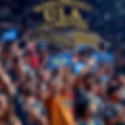 Fans celebrating UCLA Bruins sports achievements with joy and spirit.