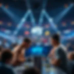 Fighters preparing for the King's Table event at UFC 316 with an excited crowd in the background
