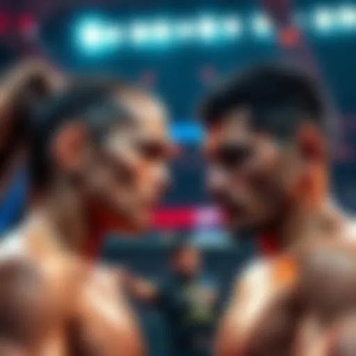 Ilia Topuria and Charles Oliveira face off in the octagon for UFC 317, showcasing their fighting skills and determination.