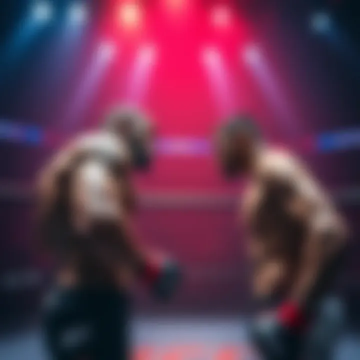 Two UFC fighters in the octagon preparing for a match at UFC 323