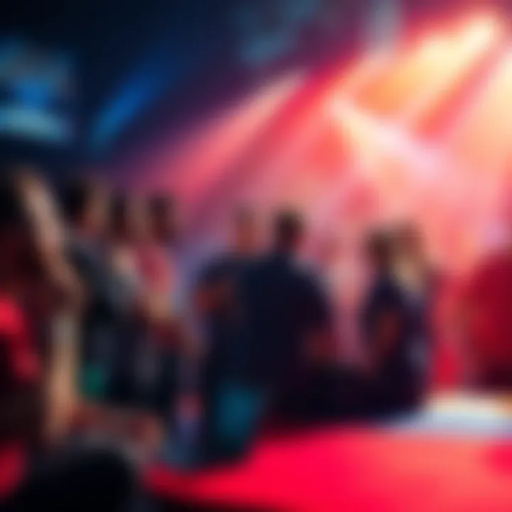 A graphic showing people discussing their betting strategies for UFC 326, with visual elements representing various sports bets and excitement.