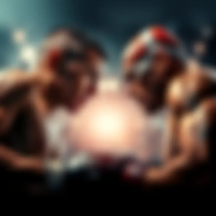 Exciting fighters facing off in a UFC match at UFC 324