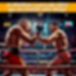 Two UFC fighters engaged in an intense round, showcasing their skills, with the crowd cheering in the background.