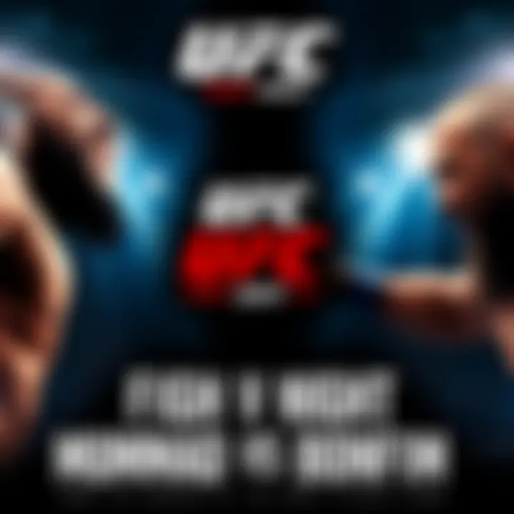 Promotional poster for the UFC Fight Night featuring Belal Muhammad and Gabriel Bonfim in the octagon