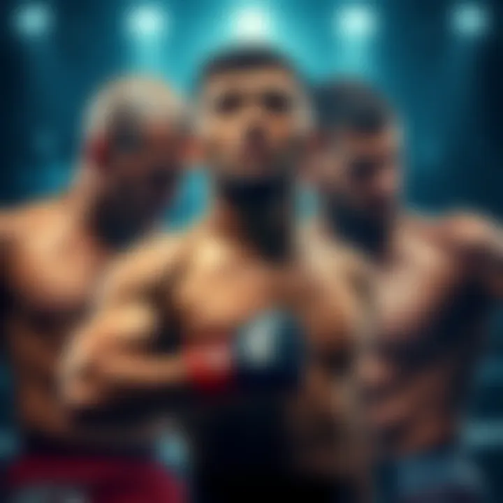 Collage of UFC fighters showcasing their similar fighting styles and skills.