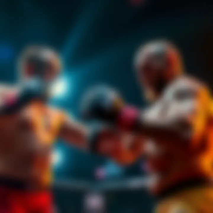 Two UFC fighters training intensely for their upcoming match in Houston, showcasing their skills and determination.