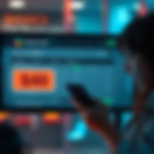 Unauthorized withdrawal from bank account A screenshot showing a bank account with an unauthorized $40 withdrawal highlighted, alongside a frustrated customer looking at their phone.