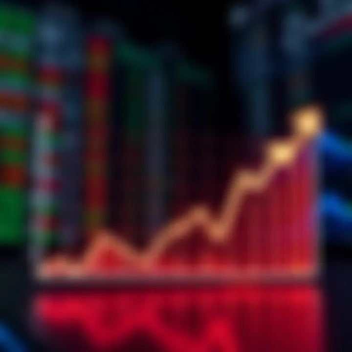 A graph showing underpriced props in betting, with arrows indicating potential profit gains and a betting market background.