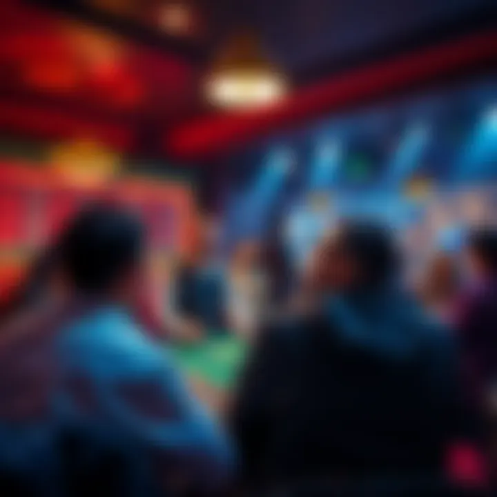 A clear explanation of betting rules and requirements for the 7 sc game, featuring a group of people engaged in discussion about betting strategies.