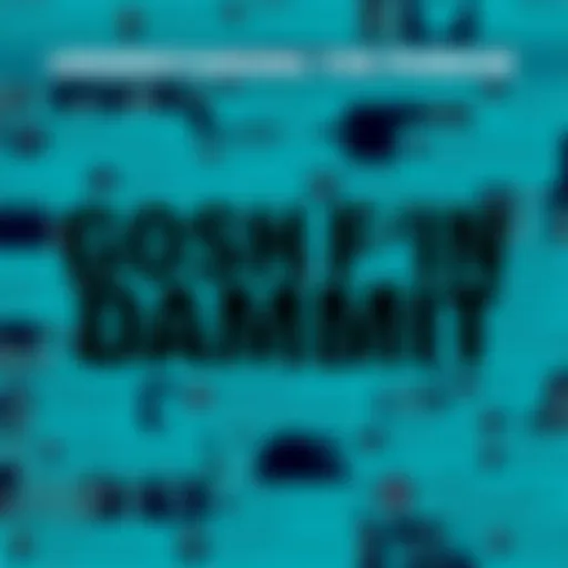 Text graphic showing the phrase GOSH F'IN DAMMIT overlaid on a background of social media comments, depicting conversations about its meaning and impact