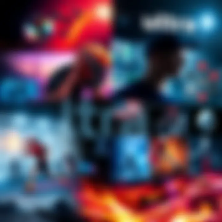 A collage of different contexts for the word 'ultra', including technology and sports imagery.