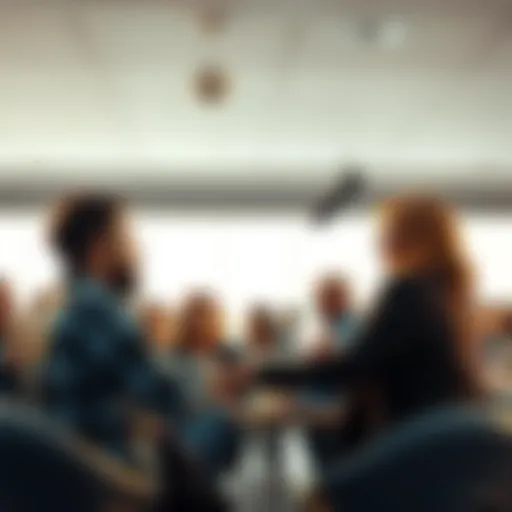 A group of people discussing the term 'Choppy' in a casual setting, highlighting its relevance in modern communication.