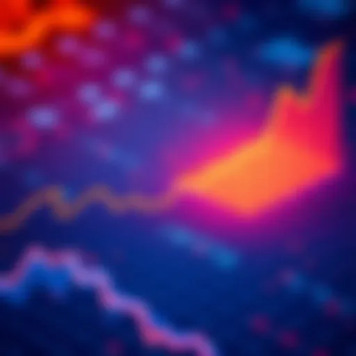 A graph showing data points spread out with a highlighted area representing variance