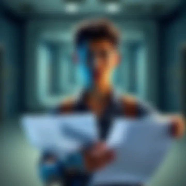 A person looks surprised while holding papers, signifying an unexpected result after being cautious.