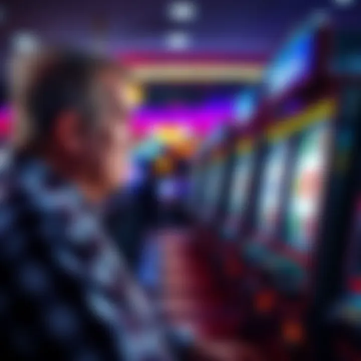 A frustrated gambler staring at a slot machine with a blank screen, showing no wins since November 2025.