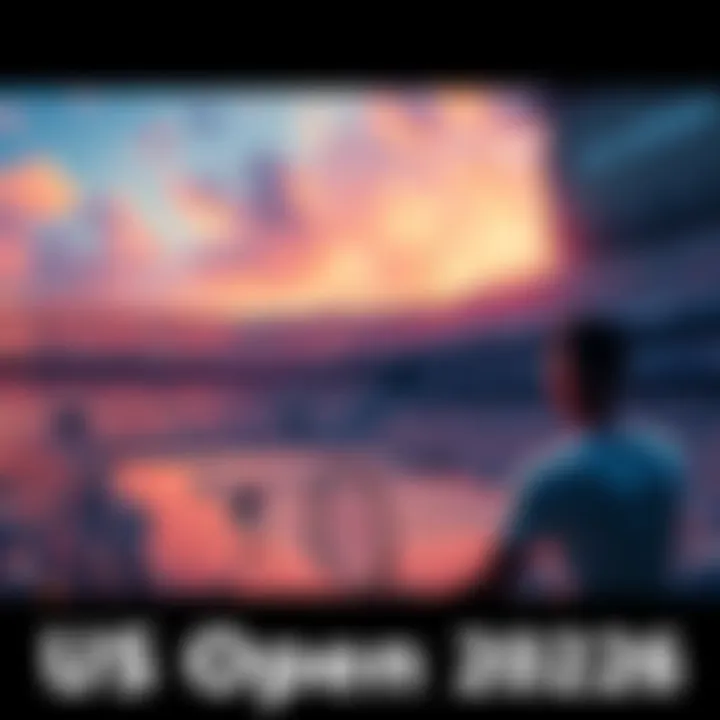 US Open 2026 Tennis Tournament Exciting scene of tennis players competing at the US Open 2026 with spectators in the background