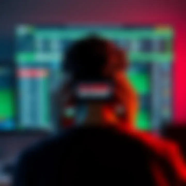 A frustrated person looking at a computer screen displaying a closed account message on Bet365.