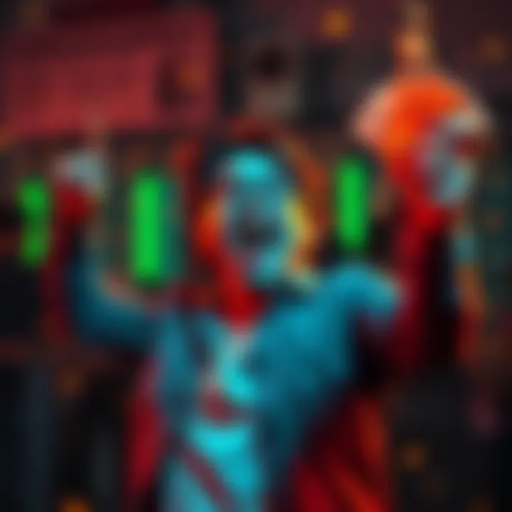 A person celebrating after making money, showing excitement with cash in hand