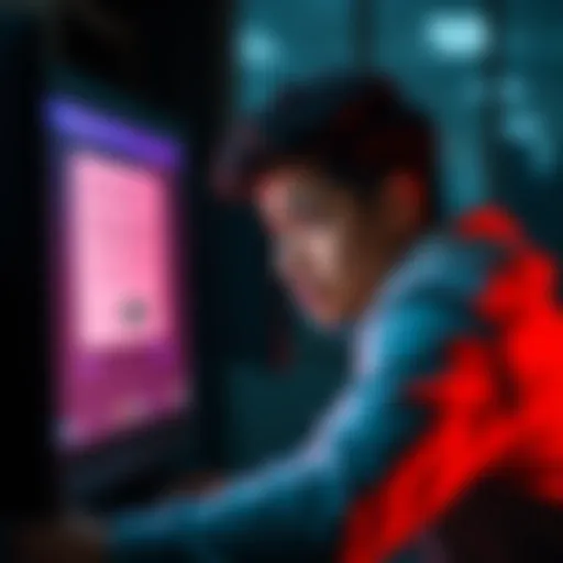 A person looking upset while using a computer, with a message about bonus codes on the screen, highlighting their disappointment over a ban for complaining about codes on a Saturday.