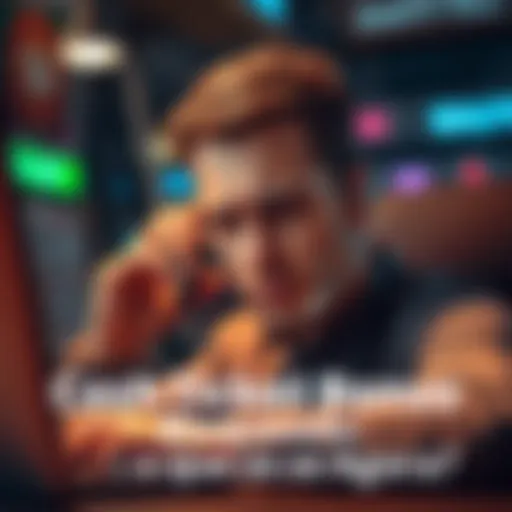 A person looking frustrated while on the phone, seeking help for a blocked Cash Ticket Bonus.