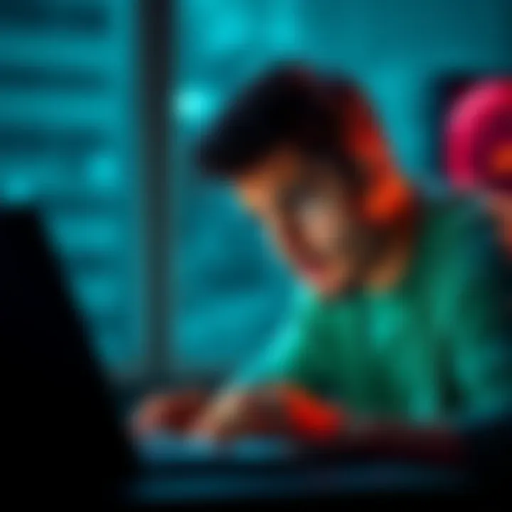 Person looking at a laptop with a concerned expression, struggling to reach bet365 account while in Italy