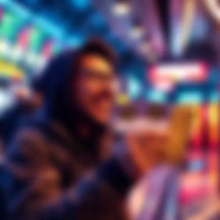 User with Rewards in Americana A person showing rewards earned in Americana, excited about quick redemption experience