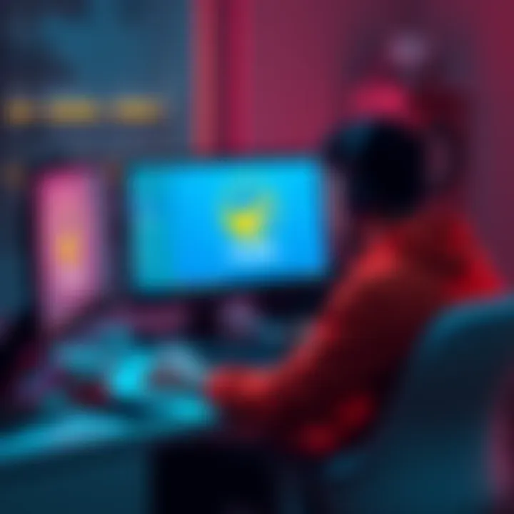 A person sitting at a desk using a computer with the Tails application open, focused on optimizing its features.
