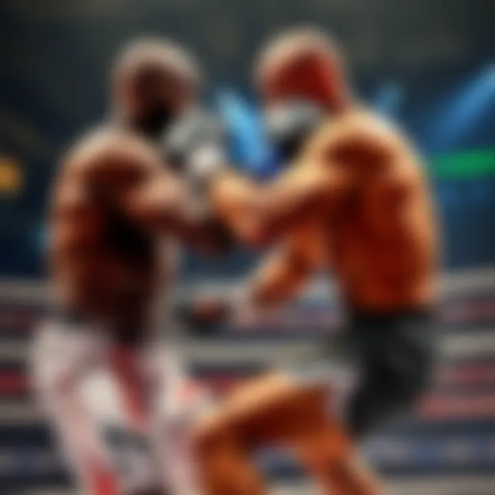 Kamaru Usman grappling with Dricus Du Plessis in a wrestling match