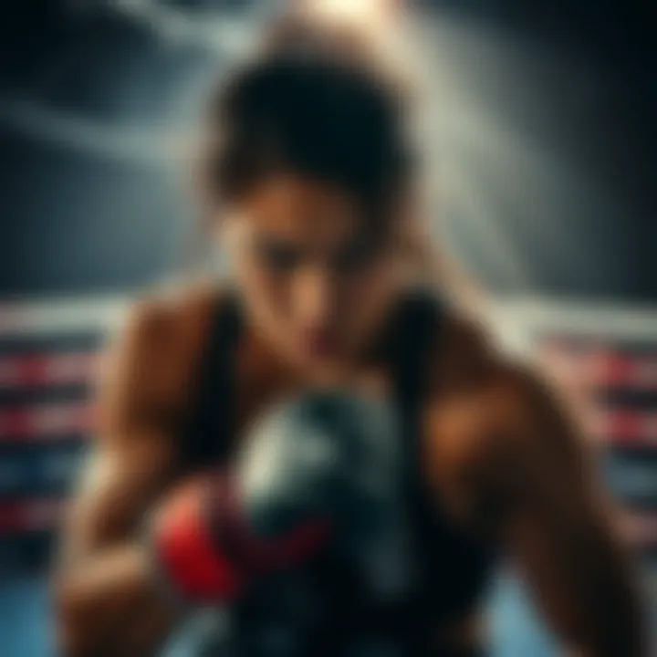 Valentina training intensely for her farewell MMA fight, showing determination and focus