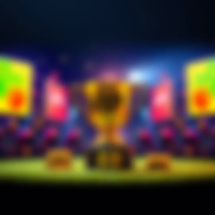 A graphic showing a trophy symbolizing a VIP access bonus, surrounded by percentages to represent different levels of rewards.