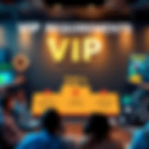 A graphic showing the steps to qualify for a 25% VIP bonus, with community support elements in the background.