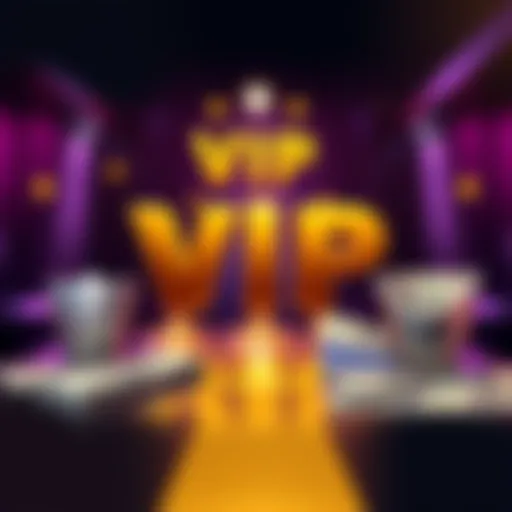 A visual representation of different VIP levels, showing gold and platinum tiers with dollar bills to indicate investment.