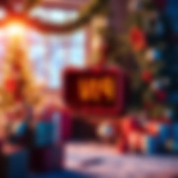 VIP Promotion Announcement A festive scene with a countdown timer indicating excitement for a VIP promotion, featuring holiday decorations and gifts.