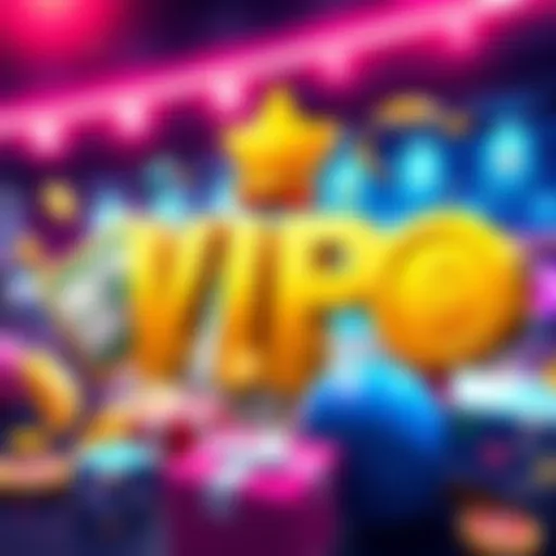 Illustration showing cashback, free spins, and deposit bonuses for VIP rewards