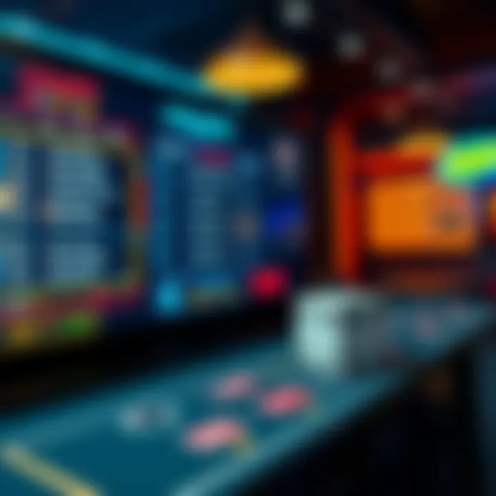 Screenshot of a virtual craps game showing dice and betting options