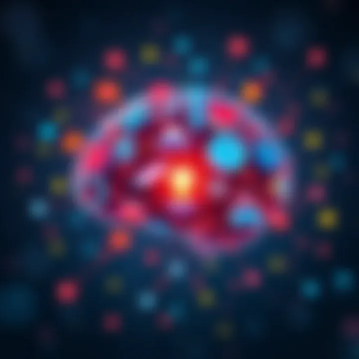 Visual Logic Concept A graphic showing a brain connected with visual elements like images and symbols, highlighting the link between logic and visual perception.