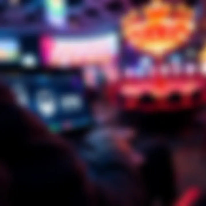 A person using a laptop with a VPN interface displayed while gaming at an online casino