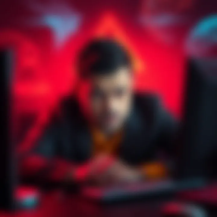 A person looking frustrated while trying to access a blocked offshore betting site on a computer.