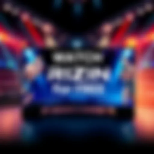 A screen displaying RIZIN fight highlights with a bold text overlay about free viewing options