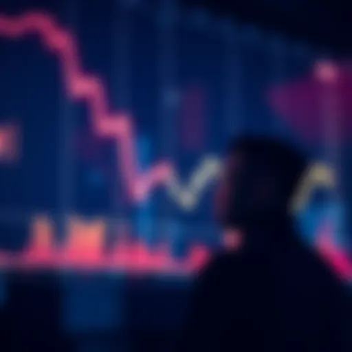 A chart showing a downward trend, representing the poor performance of PP today, with a person contemplating a backup plan.