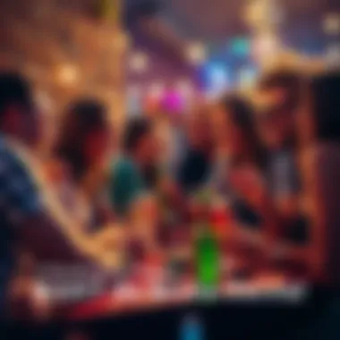 Group of friends enjoying the weekend with drinks and laughter