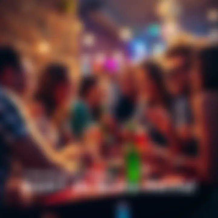 Group of friends enjoying the weekend with drinks and laughter