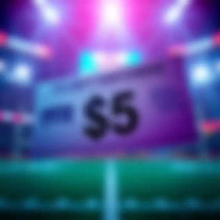 A visual representation of a betting slip with TCU and Kentucky highlighted, showing a $5 wager for the weekend.