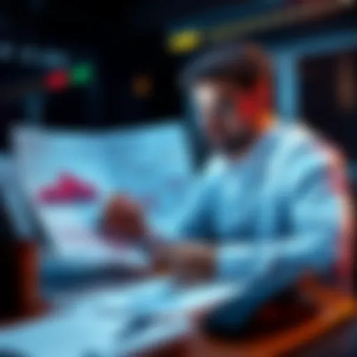 A person studying betting statistics with a focus on Bryce Young, surrounded by notes and graphs, showing the potential for high returns from betting.