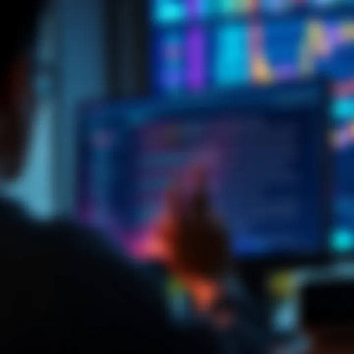 A person looking at a computer screen showing a list of links with relevant information for staying updated.